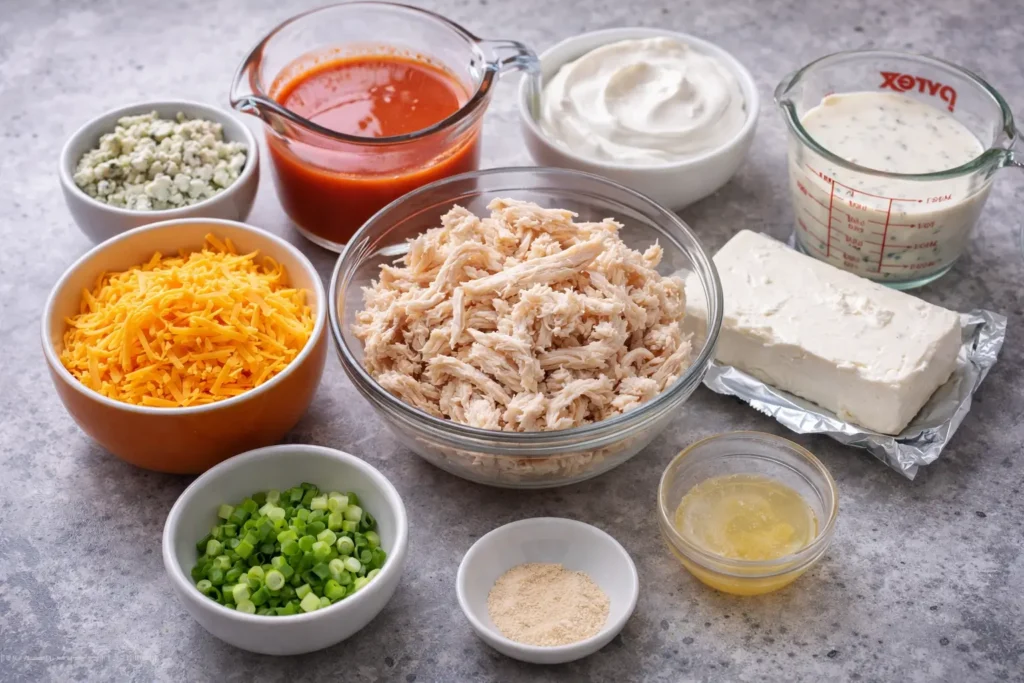 Buffalo-Chicken-Dip-Ingredients