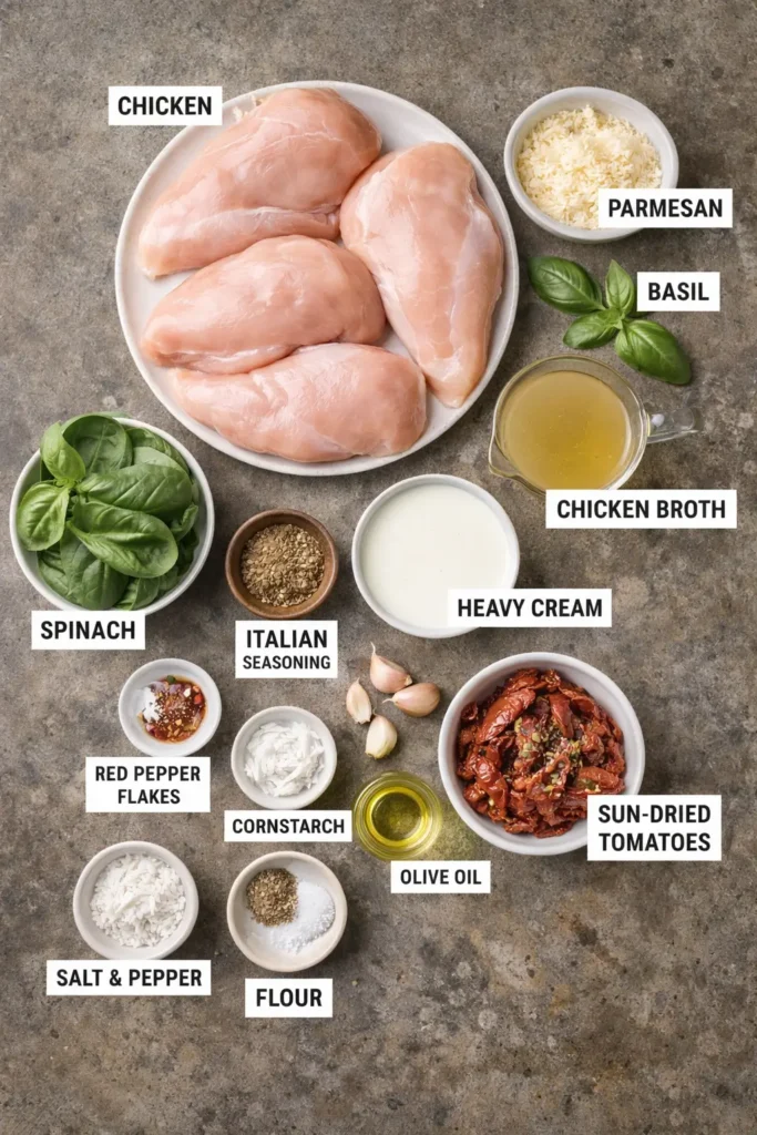 Ingredients-for-Marry-Me-Chicken