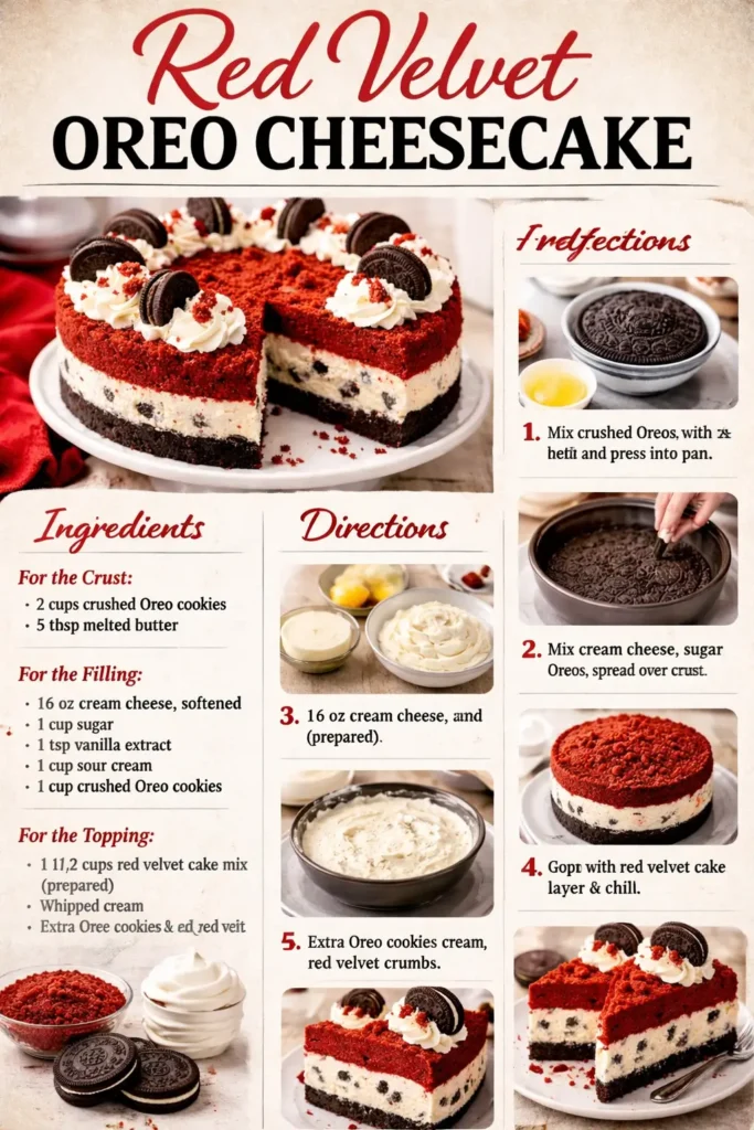 Red-Velvet-Oreo-Cheesecake-in-content-step-ingredients