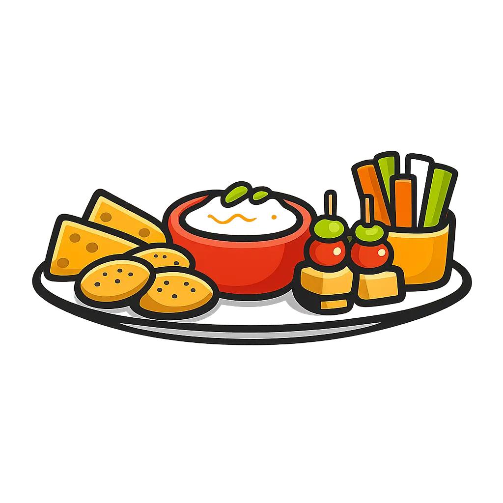 Appetizers and party snacks icon