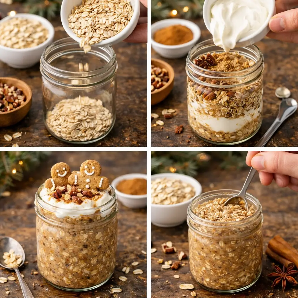 step-by-step-High-Protein-Gingerbread-Overnight-Oats