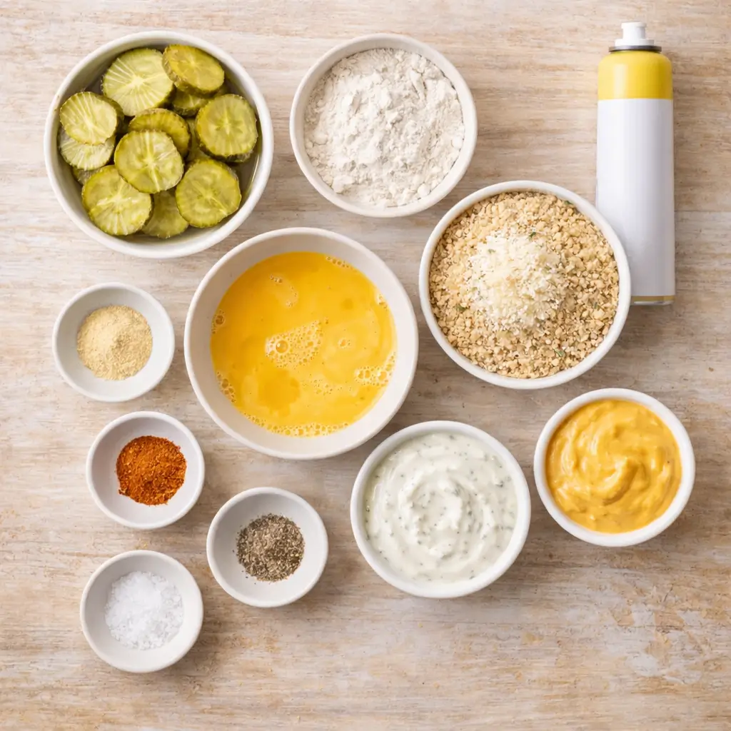 Air-Fryer-Fried-Pickles-ingredients