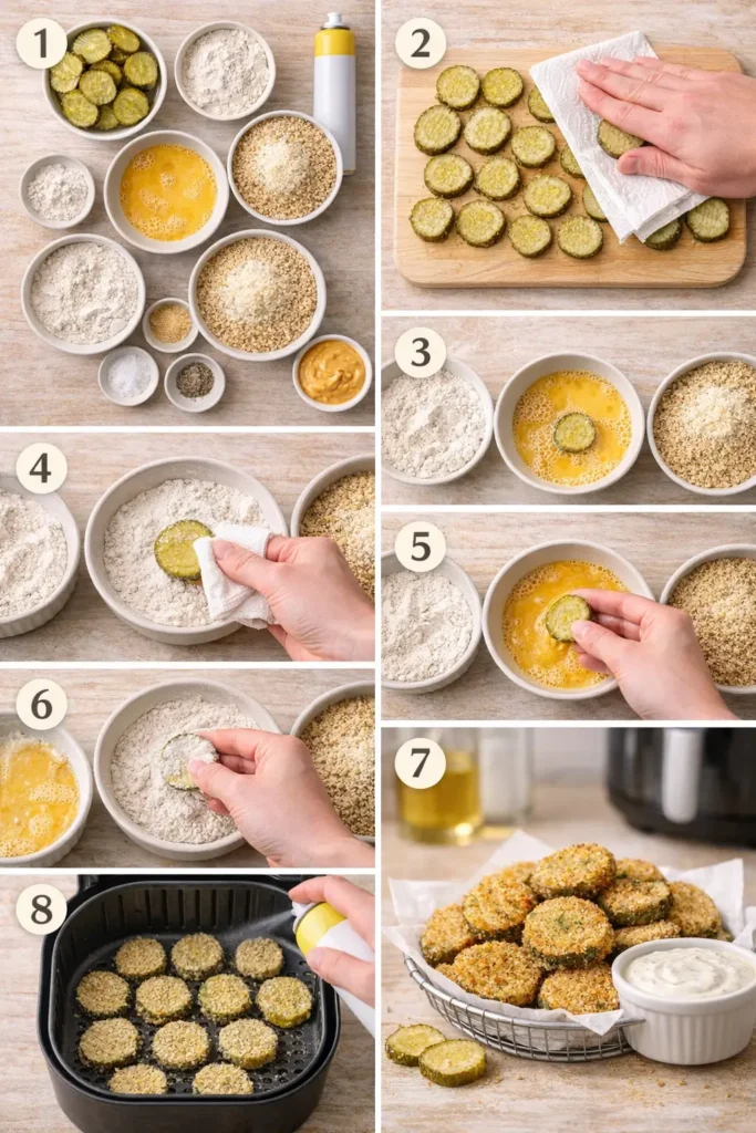 Air-Fryer-Fried-Pickles-steps