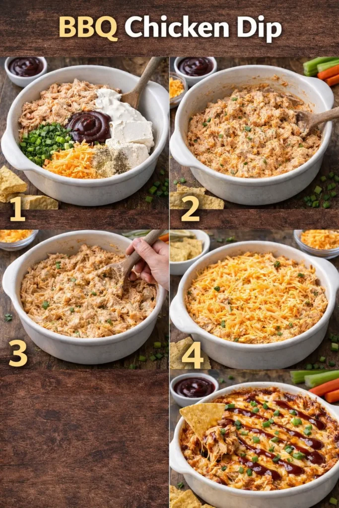 BBQ-Chicken-Dip-Recipe-steps