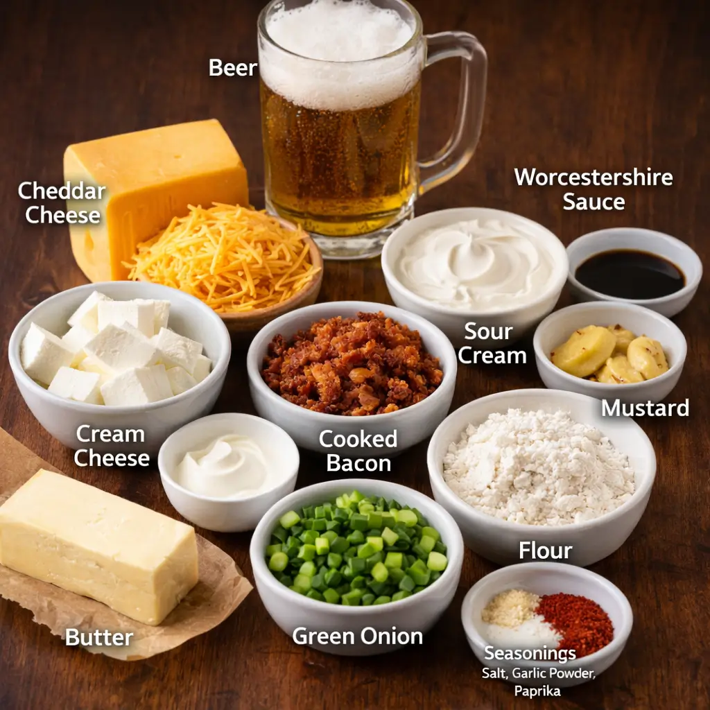 Beer-Cheese-Dip-ingredients