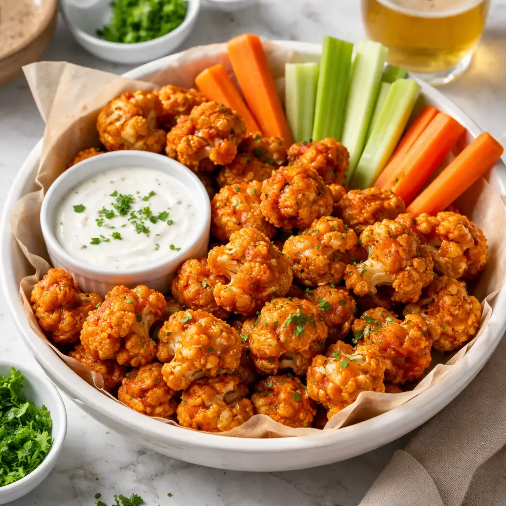 Buffalo-Cauliflower-Bites