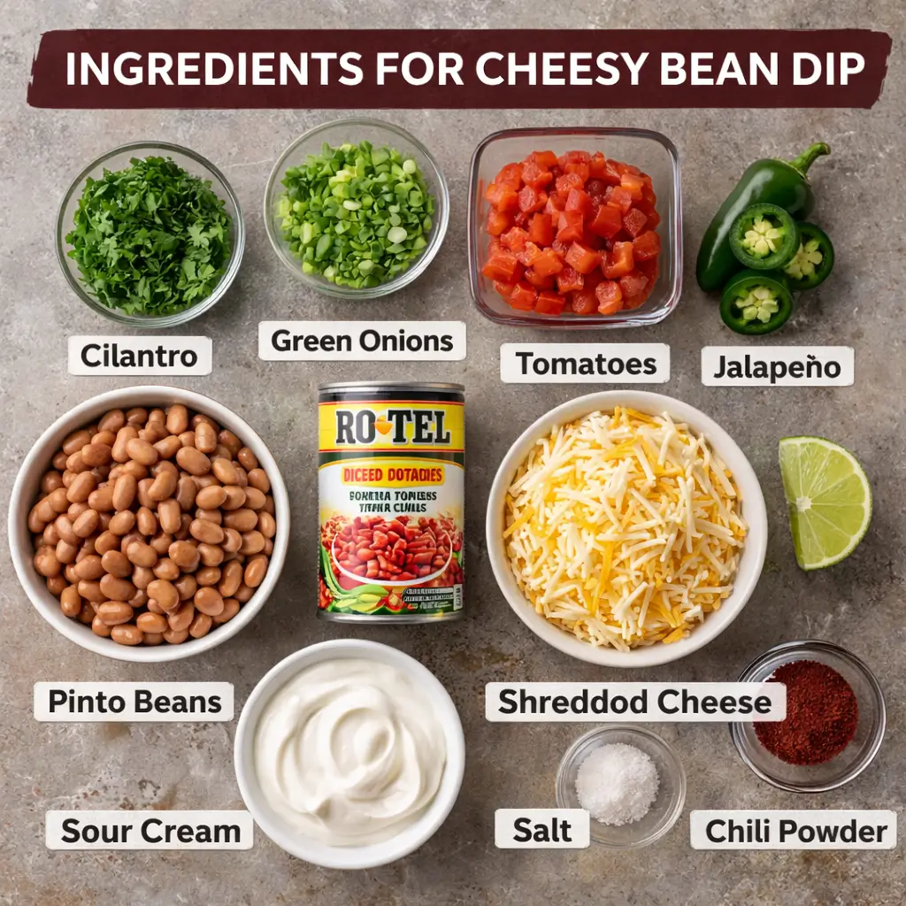 Cheesy-Bean-Dip-ingredients