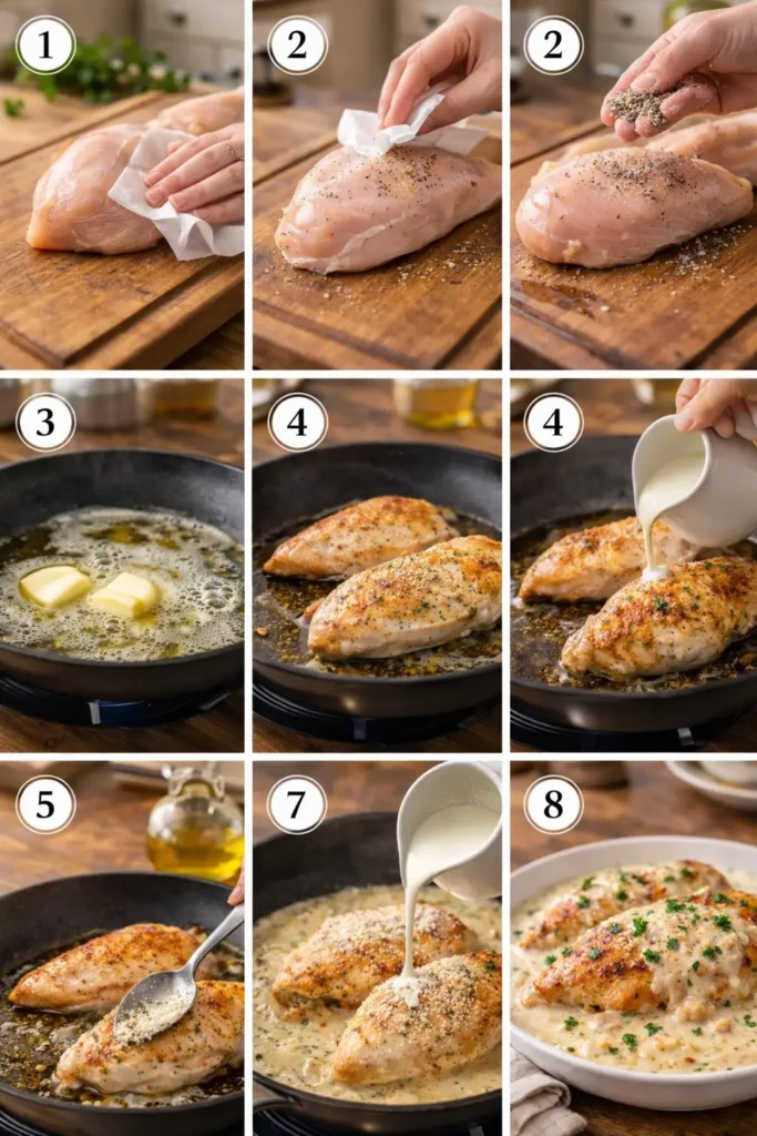 Creamy-Garlic-Parmesan-Chicken-steps