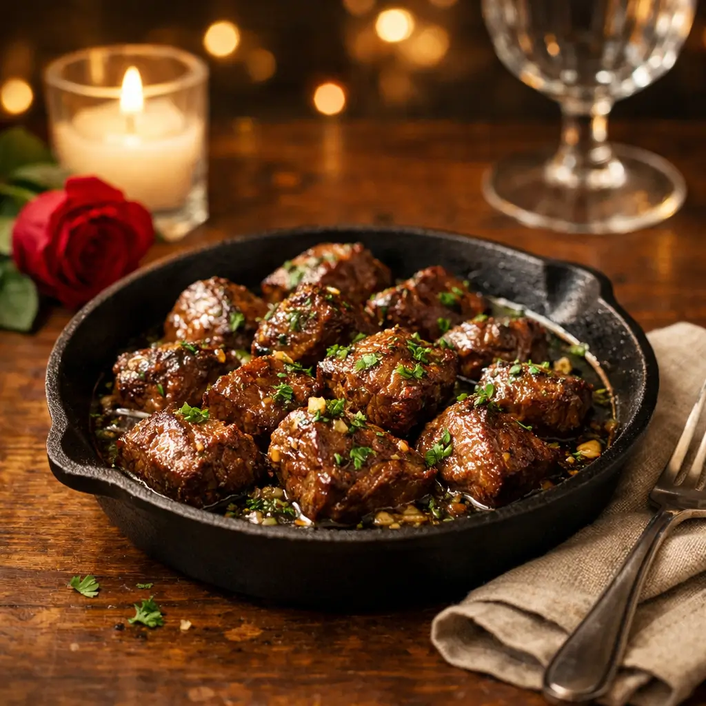 Garlic-Butter-Steak-Bites-remantic-valentines-dinner