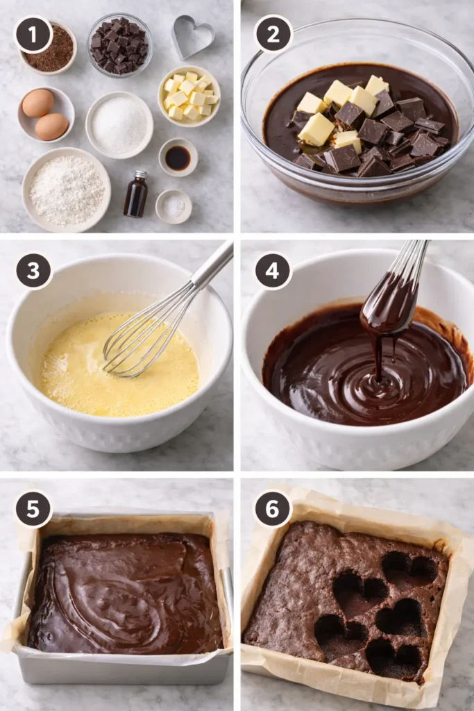 Heart-Shaped-Brownies-steps