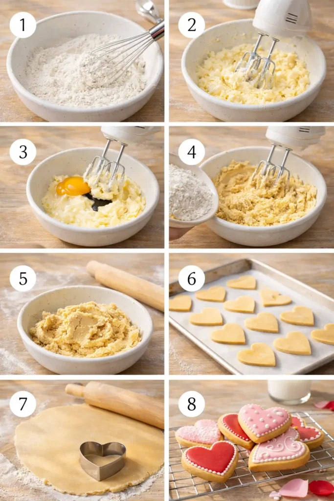 Heart-Shaped-Cookies-steps