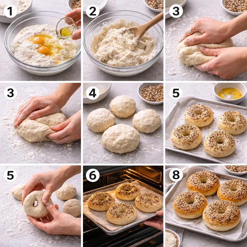 High-Protein-Greek-Yogurt-Bagel-steps
