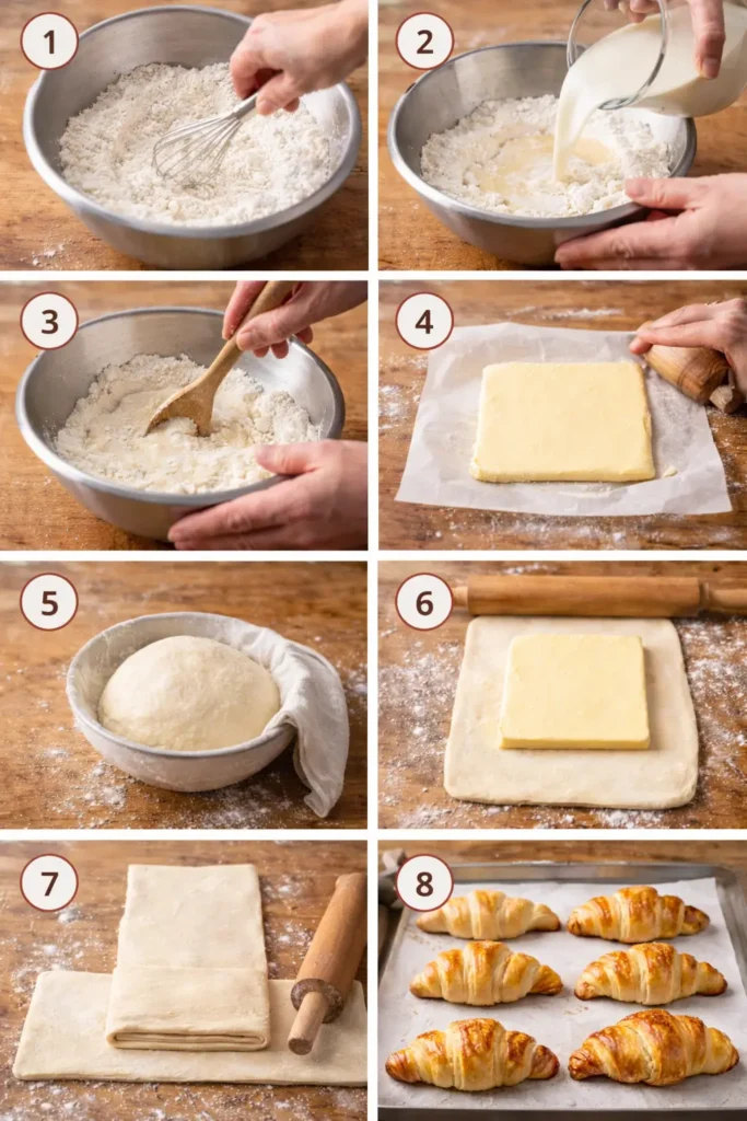 Homemade-Chocolate-Croissants-steps