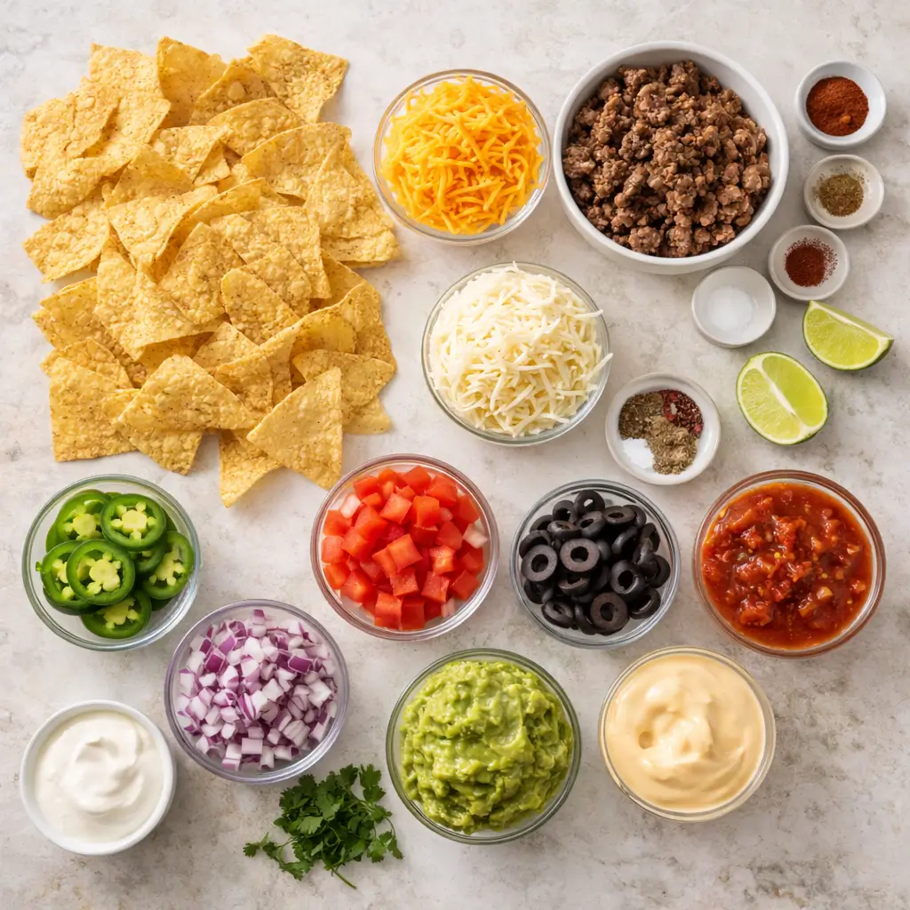 Loaded-Sheet-Pan-Nachos-ingredients