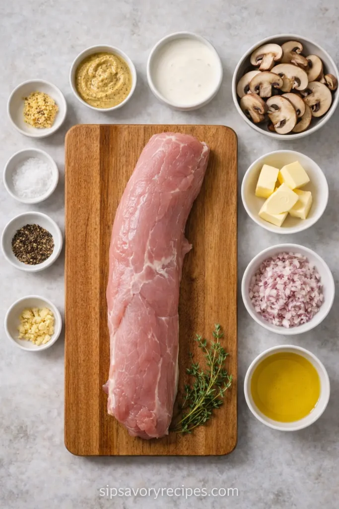 Pork-Tenderloin-in-Dijon-Cream-Sauce-ingredients