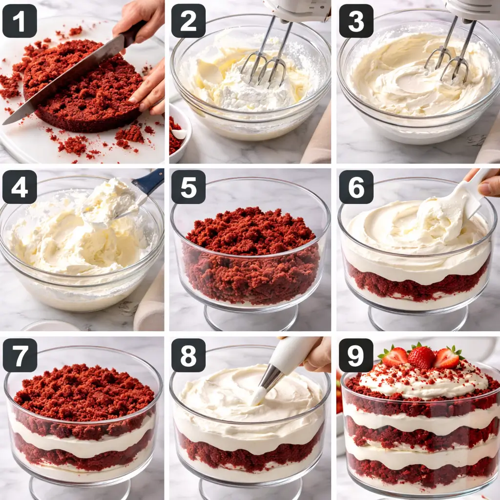 Red-Velvet-Cake-Trifle-steps