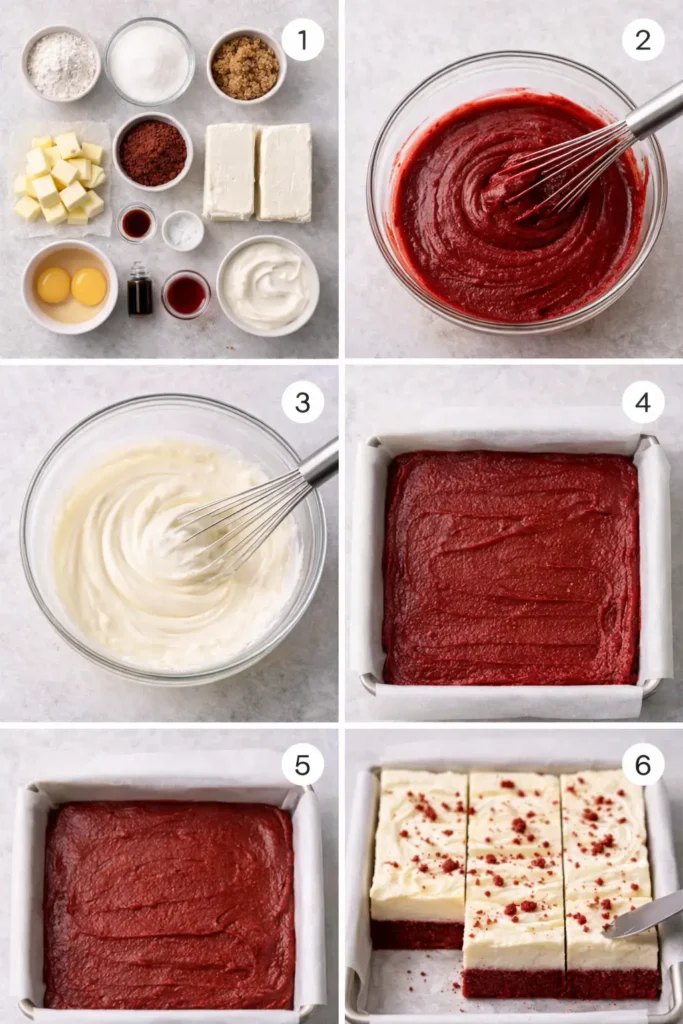 Red-Velvet-Cheesecake-Bars-steps