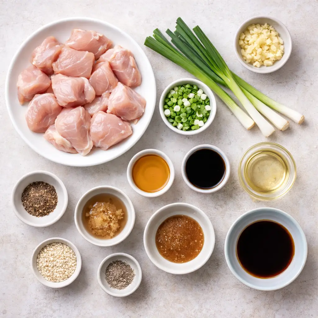 Scallion-Chicken-ingredients