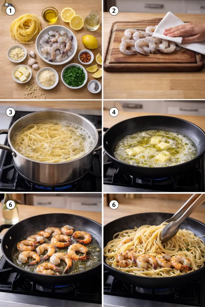 Shrimp-Scampi-Pasta-steps