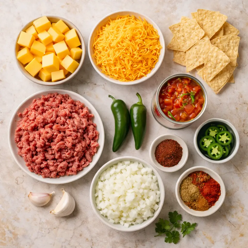 Slow-Cooker-Queso-Dip-ingredients