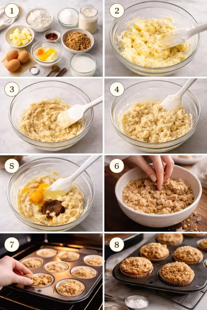 Sourdough-Coffee-Cake-Muffins-steps