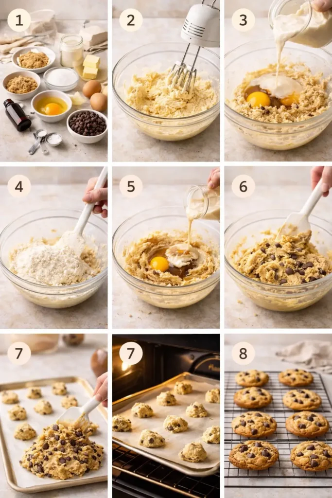 Sourdough-Discard-Chocolate-Chip-Cookies-steps