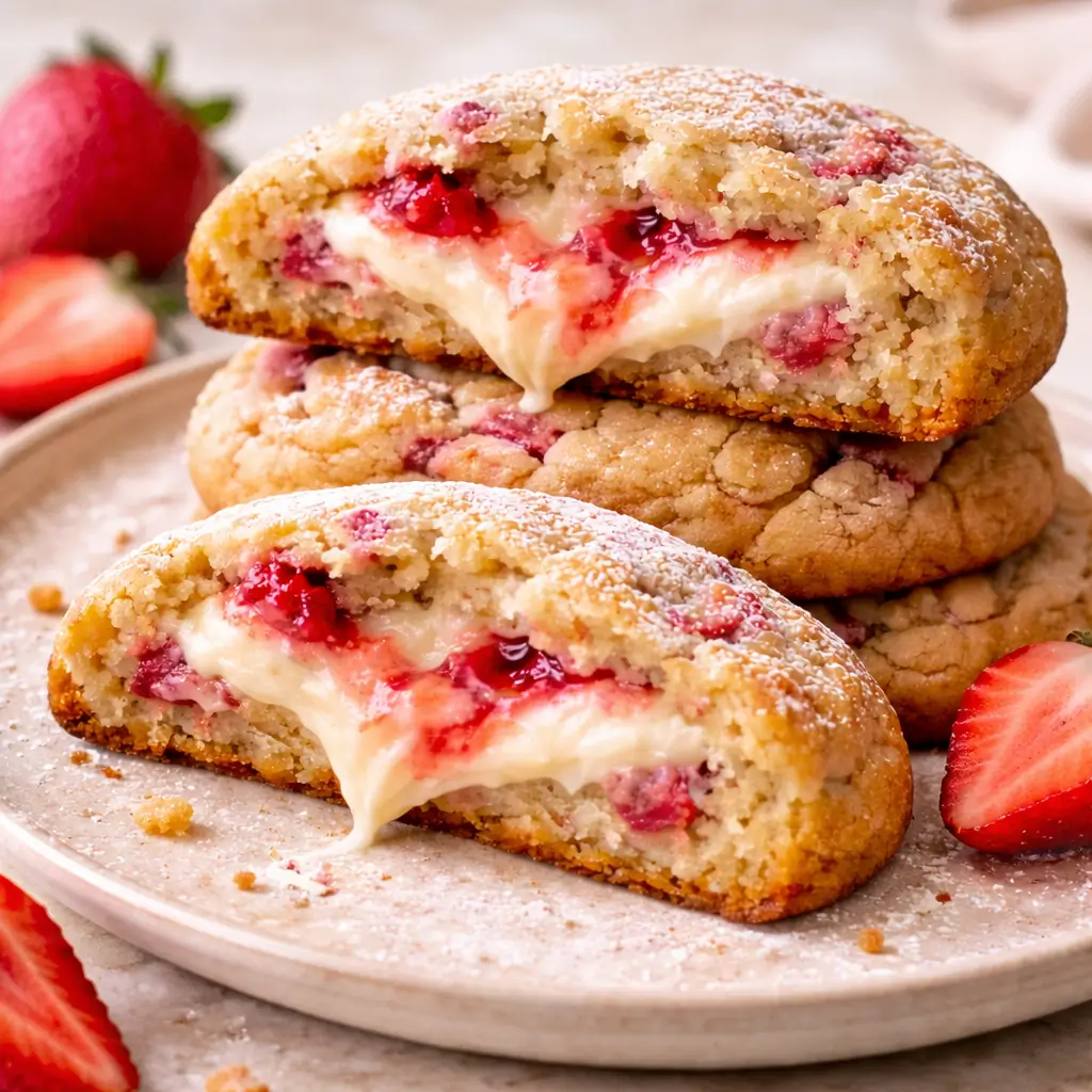 Strawberry-Cheesecake-Stuffed-Cookies-3
