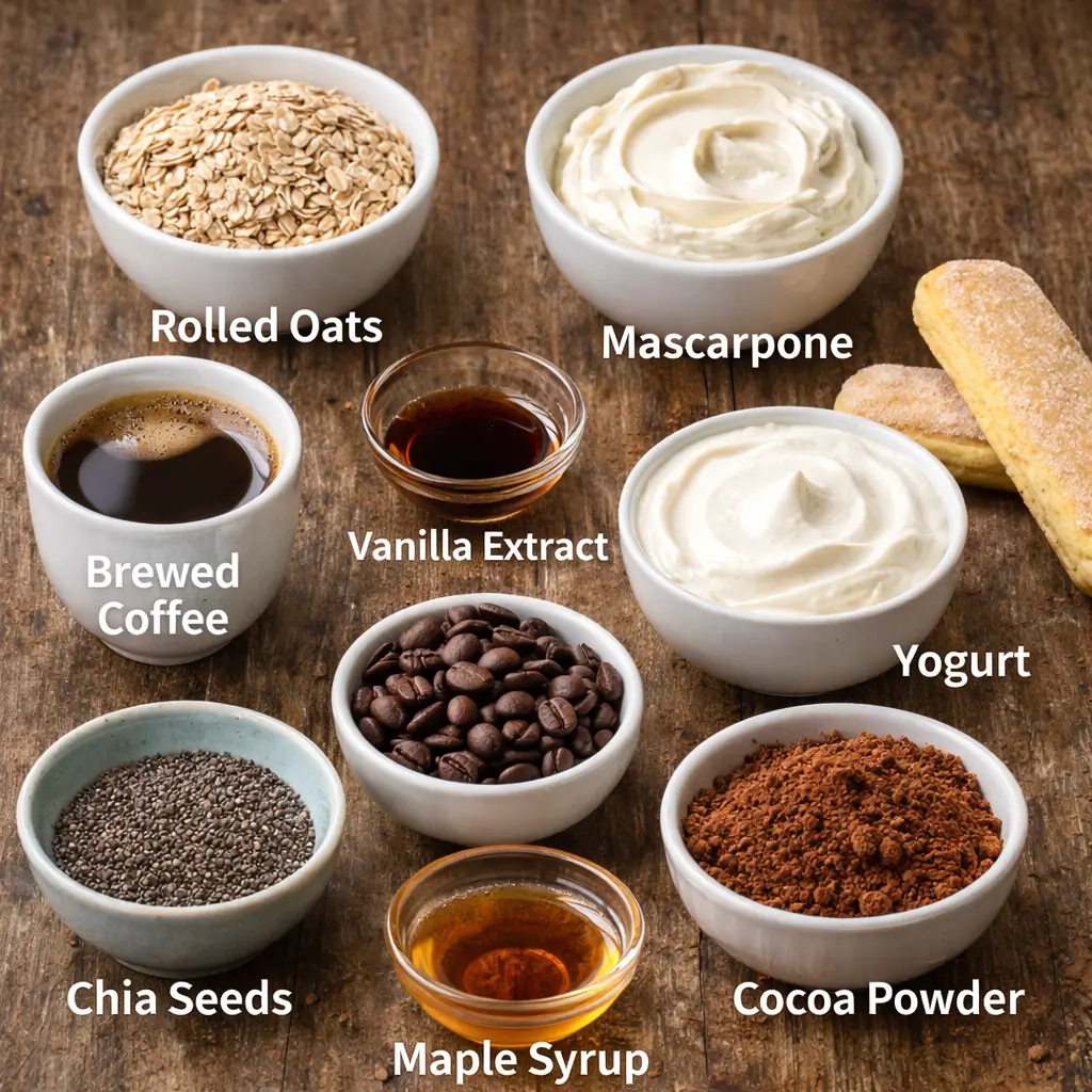 Tiramisu-Overnight-Oats-ingredients