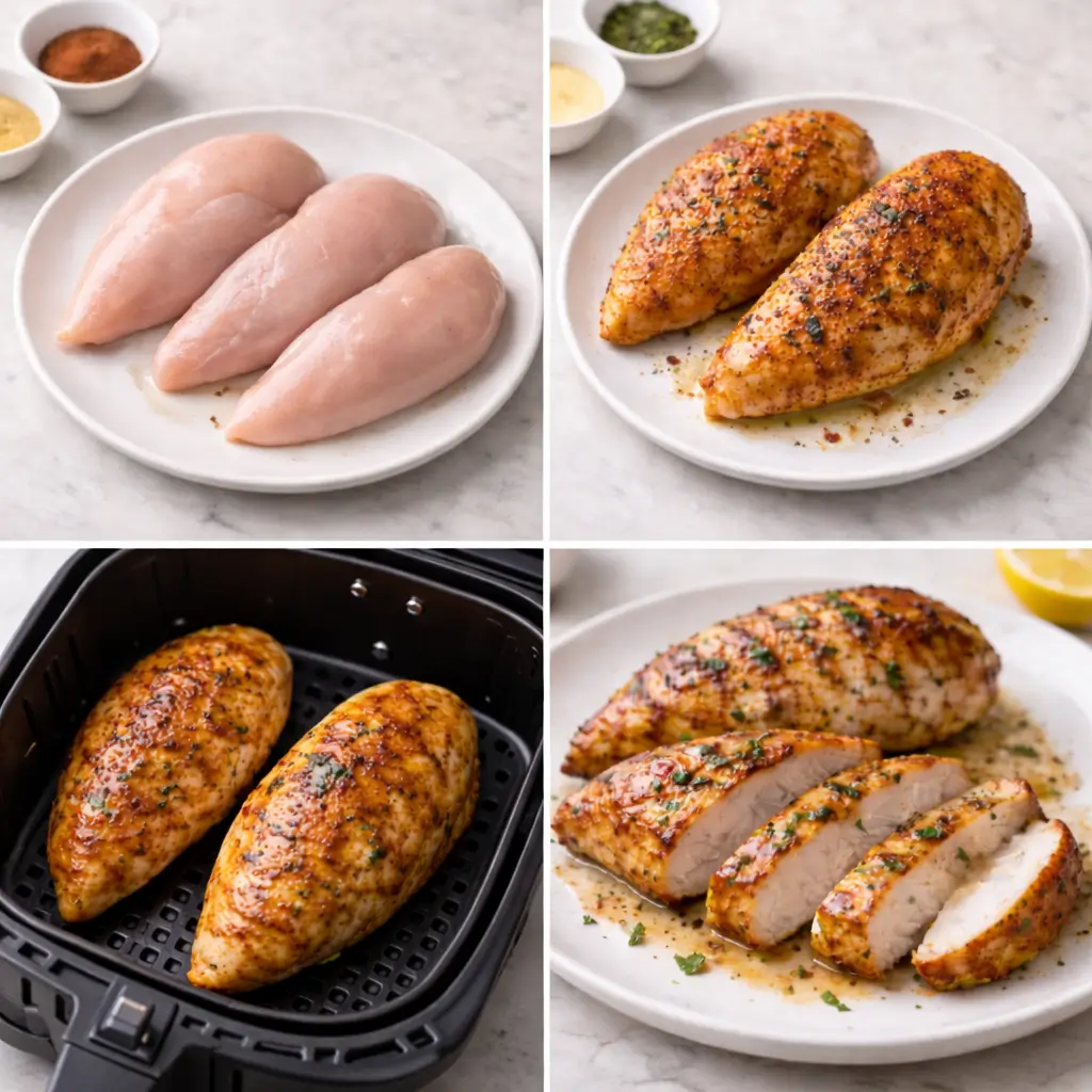 Air-Fryer-Chicken-Breast-steps