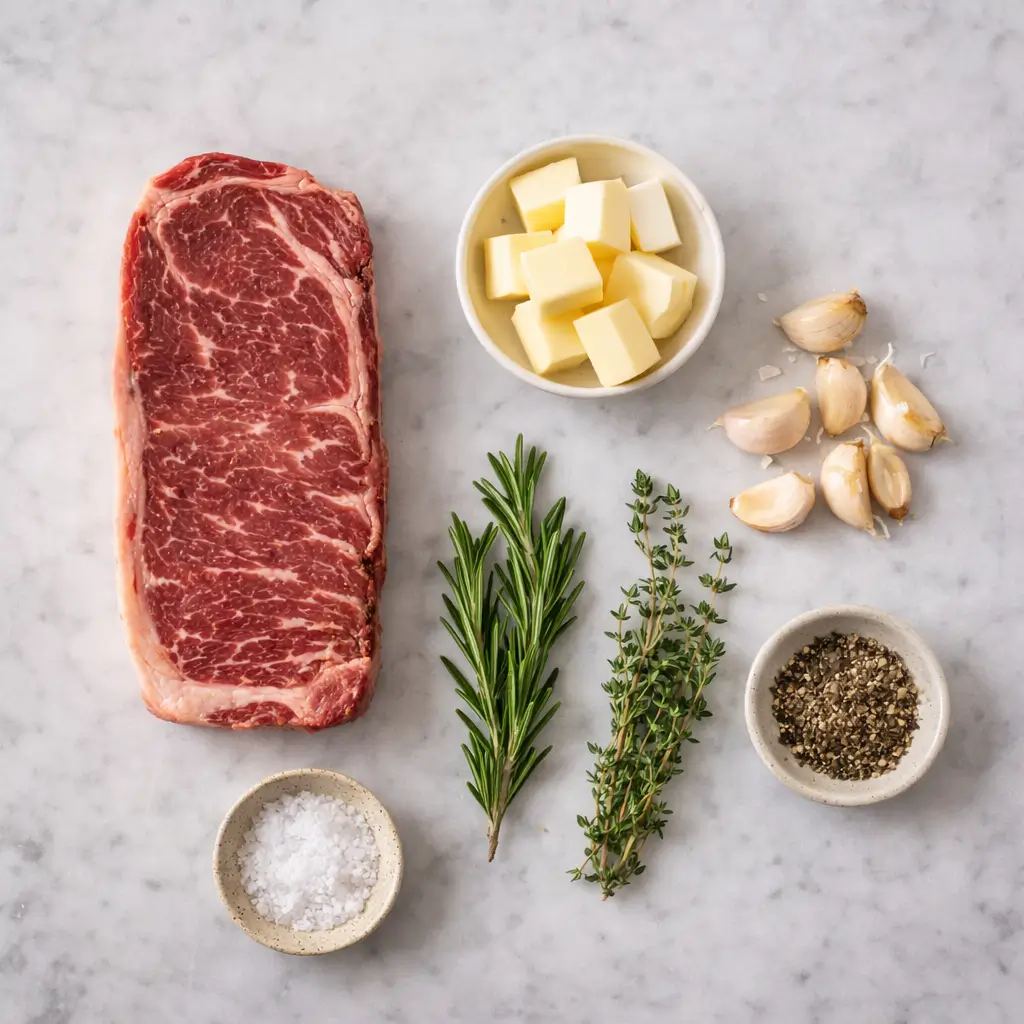 Brown-Butter–Basted-Steak-ingredients