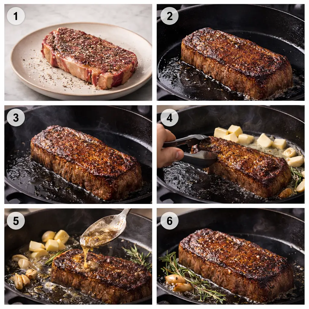 Brown-Butter–Basted-Steak-steps