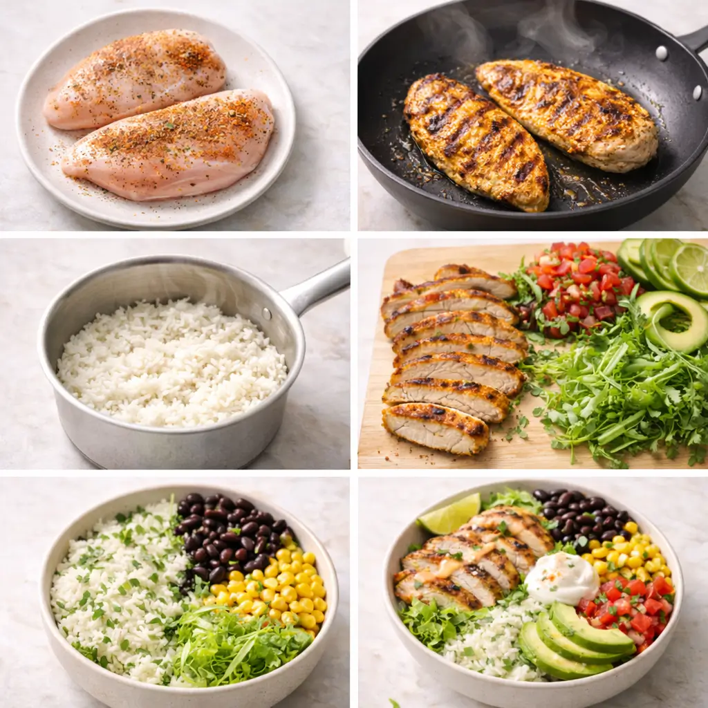 Chicken-Burrito-Bowls-steps