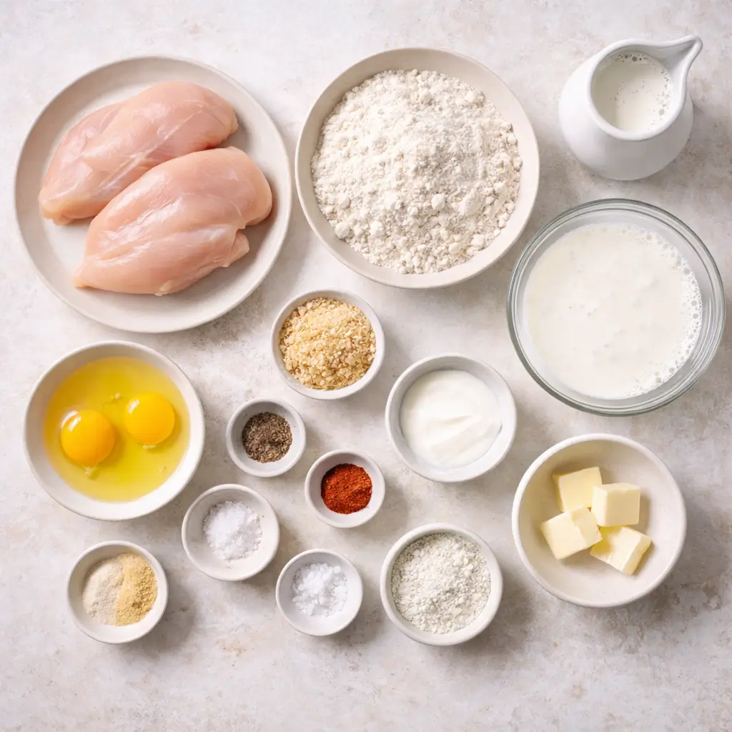 Chicken-Fried-Chicken-ingredients