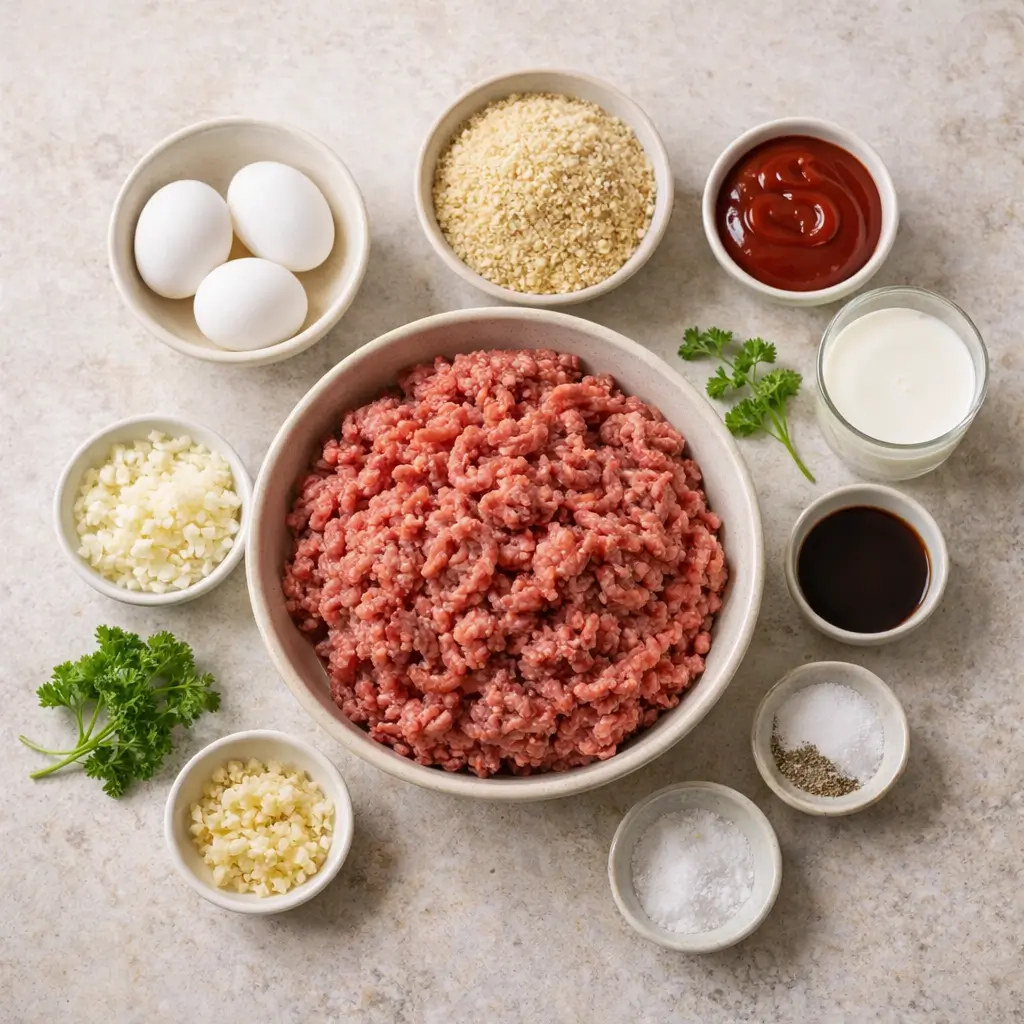 Classic-Meatloaf-Recipe-ingredients