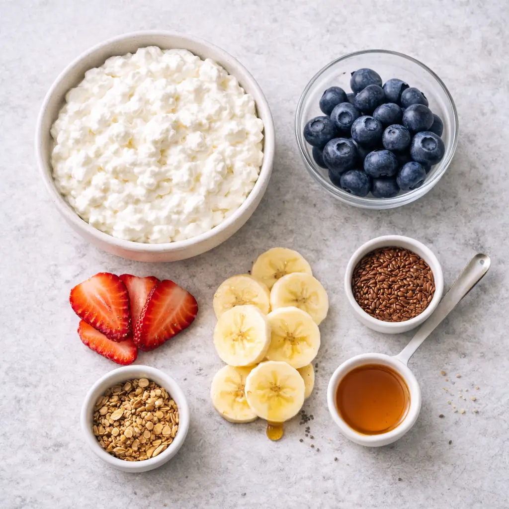Cottage-Cheese-Breakfast-Bowl-ingredients