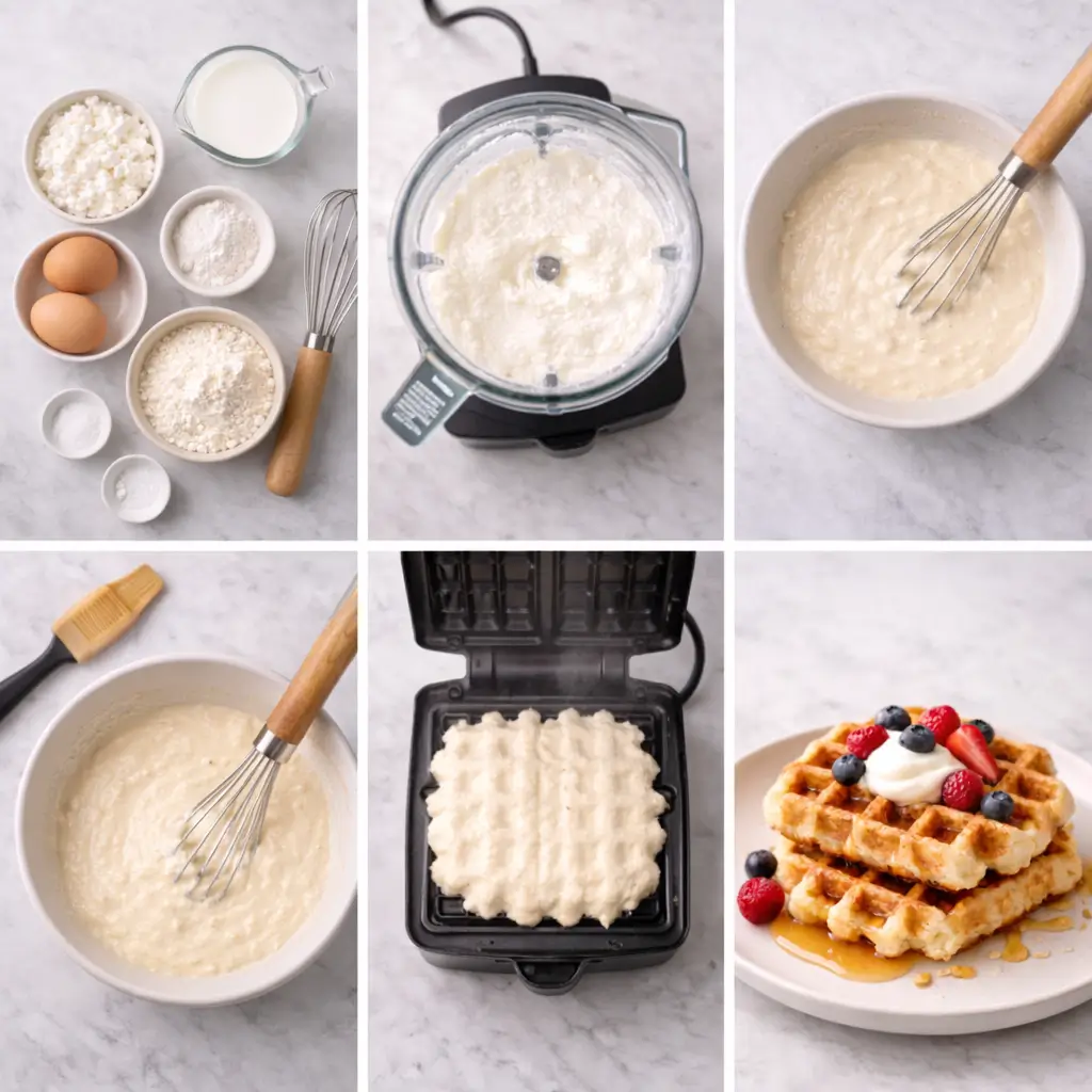 Cottage-Cheese-Waffles-steps