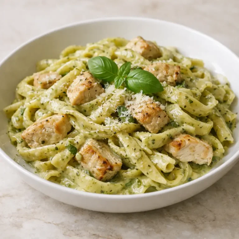 Creamy Chicken Pesto Pasta