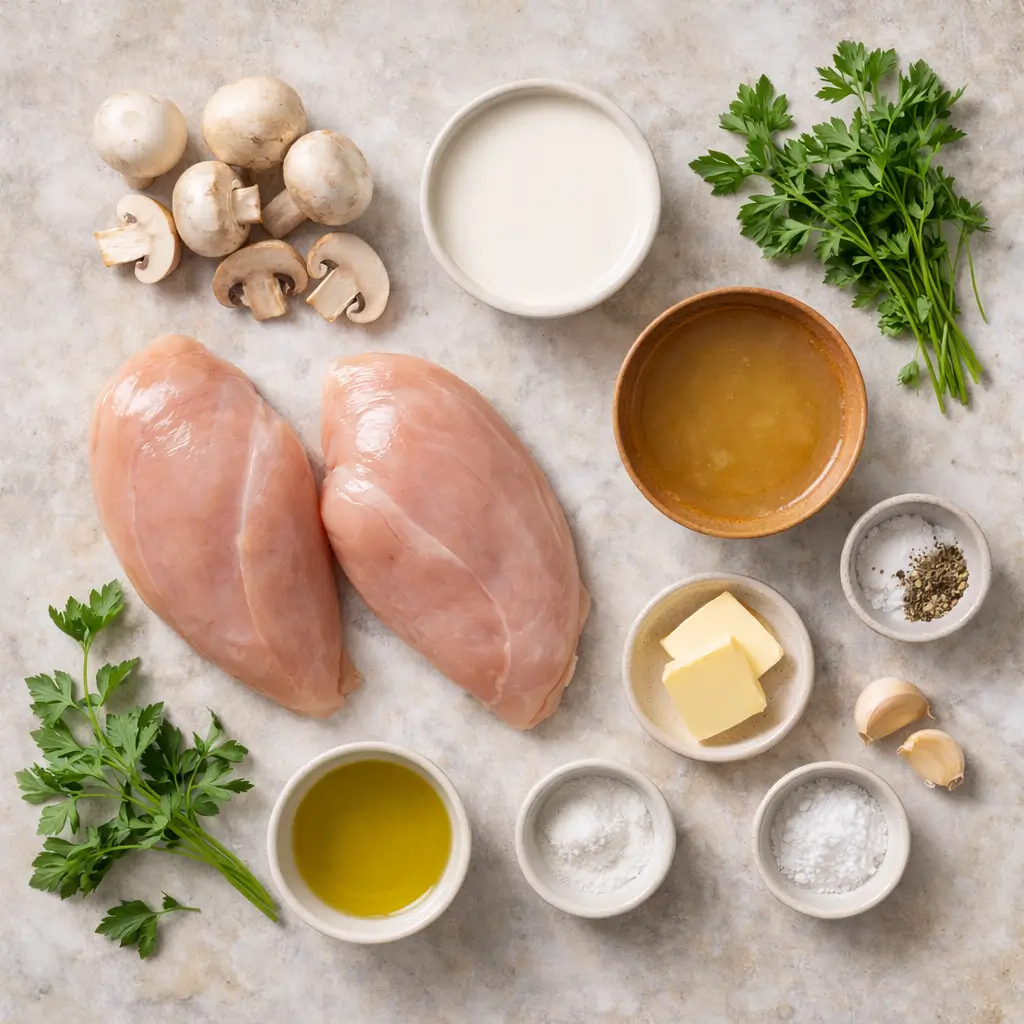 Creamy-Mushroom-Chicken-ingredients