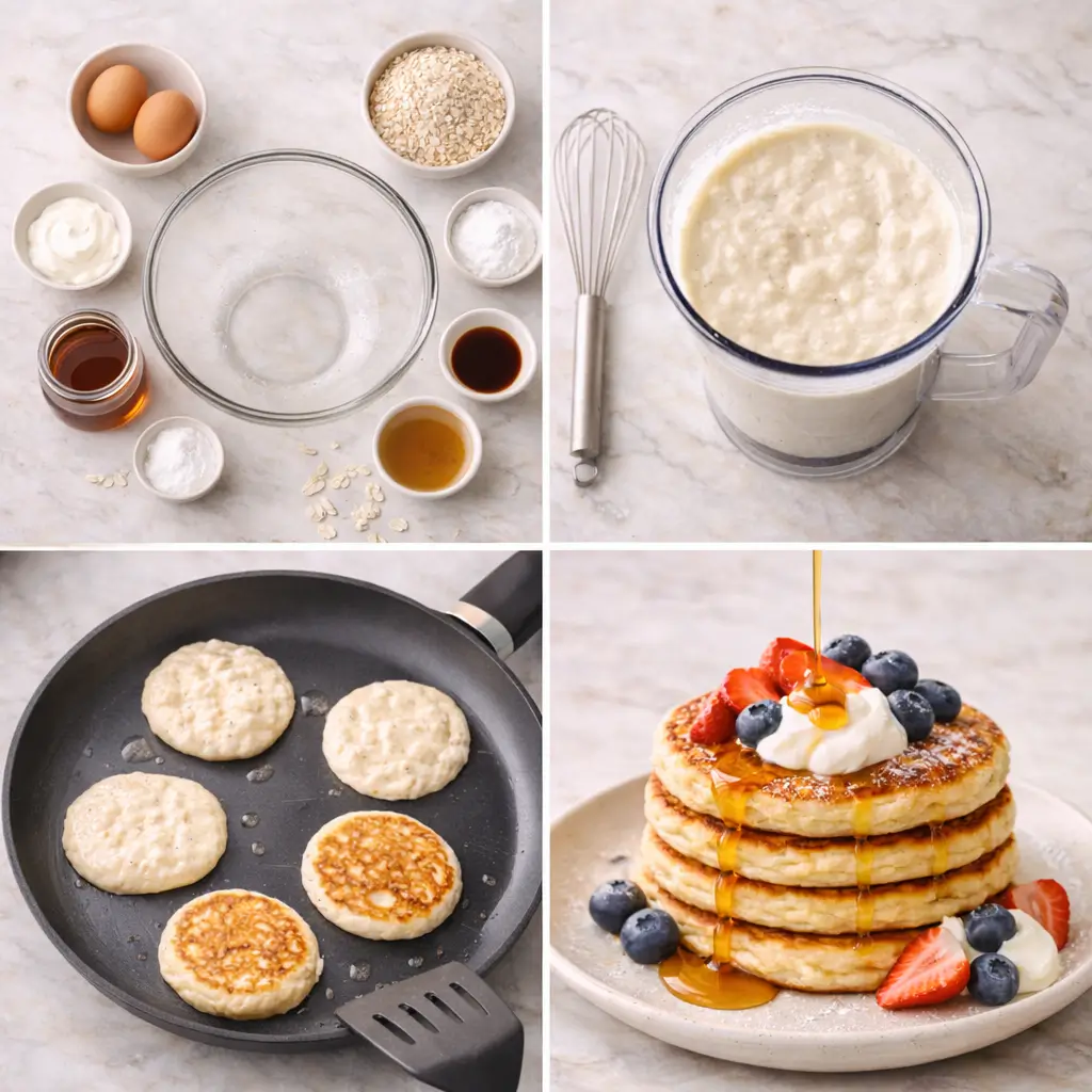 High-Protein-Cottage-Cheese-Pancakes-steps