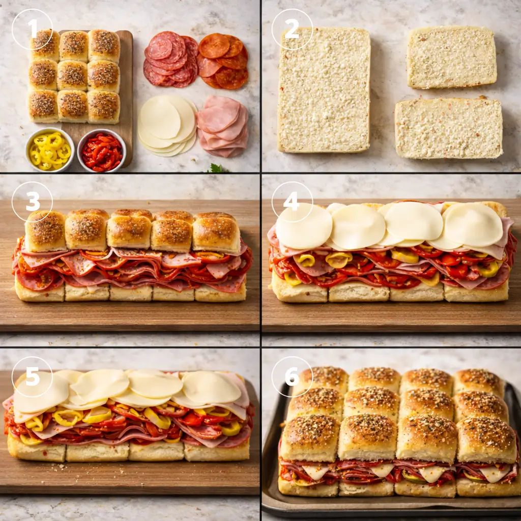 Hot-Italian-Sub Sliders-steps