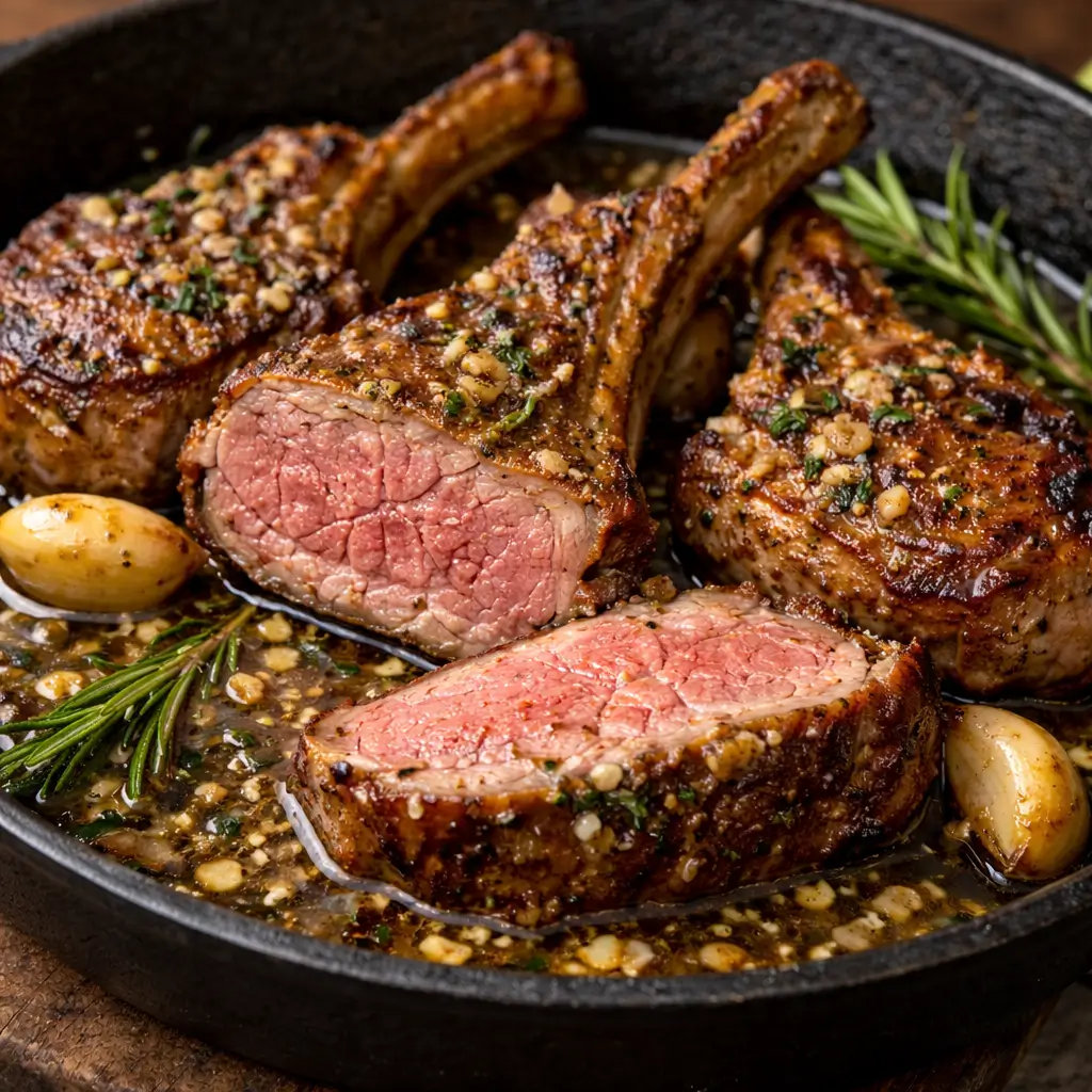 Juicy-Garlic-Butter-Lamb-Chops-4