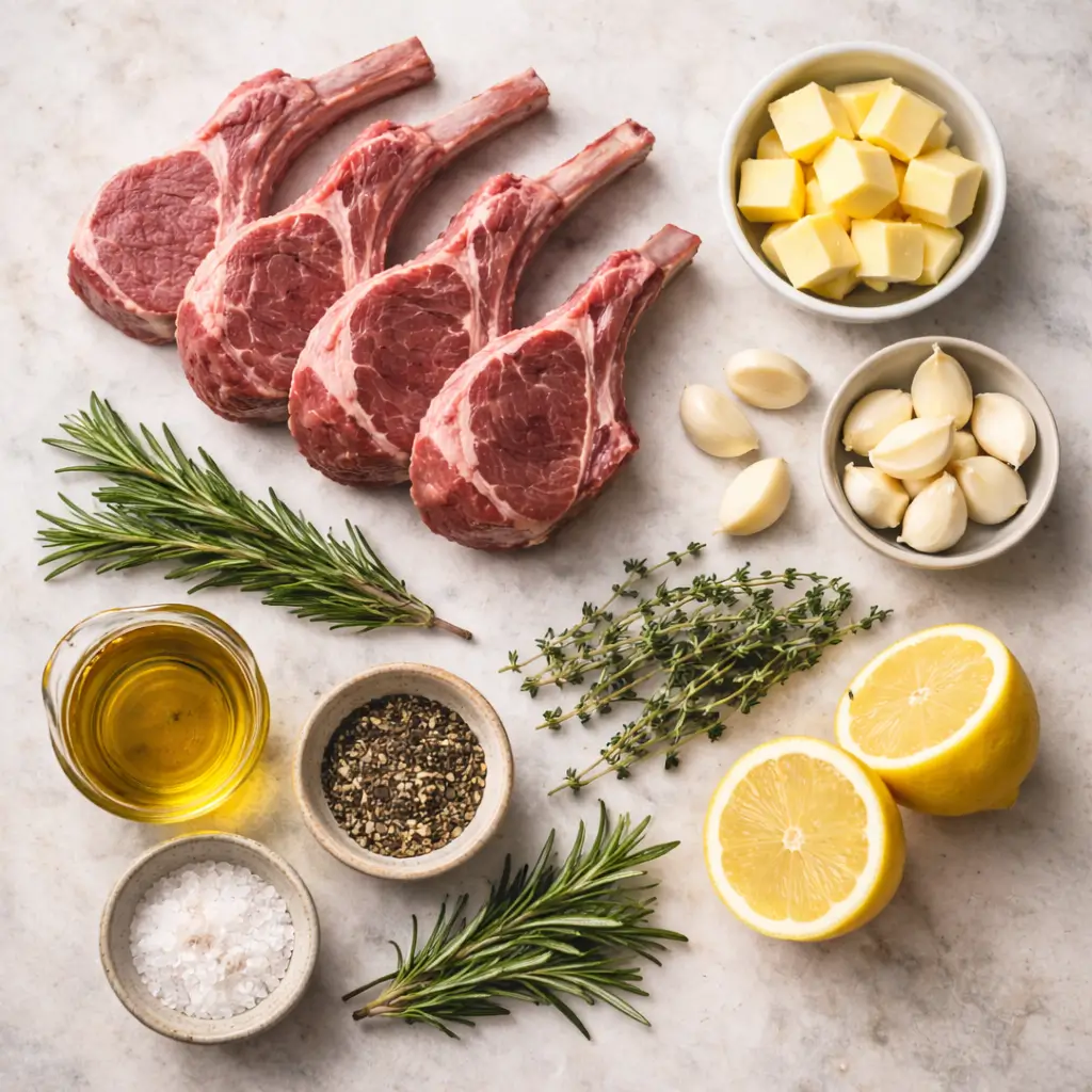 Juicy-Garlic-Butter-Lamb-Chops-ingredients