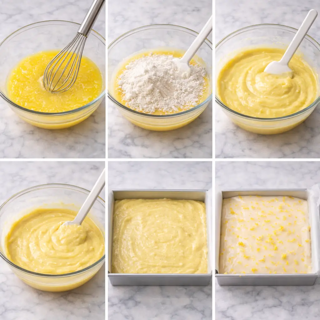 Lemon-Brownies-steps