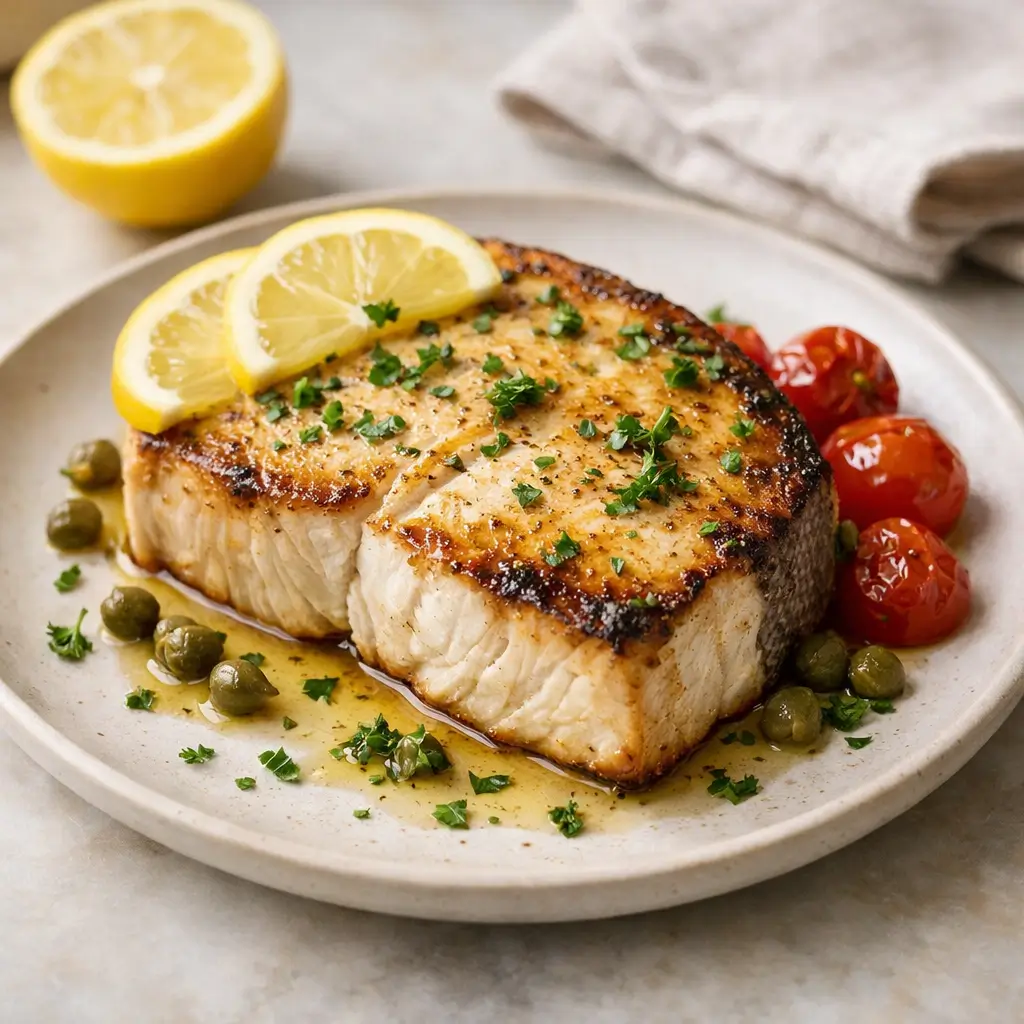 Mediterranean-Garlic-Lemon-Herb Oven-Baked-Swordfish-1