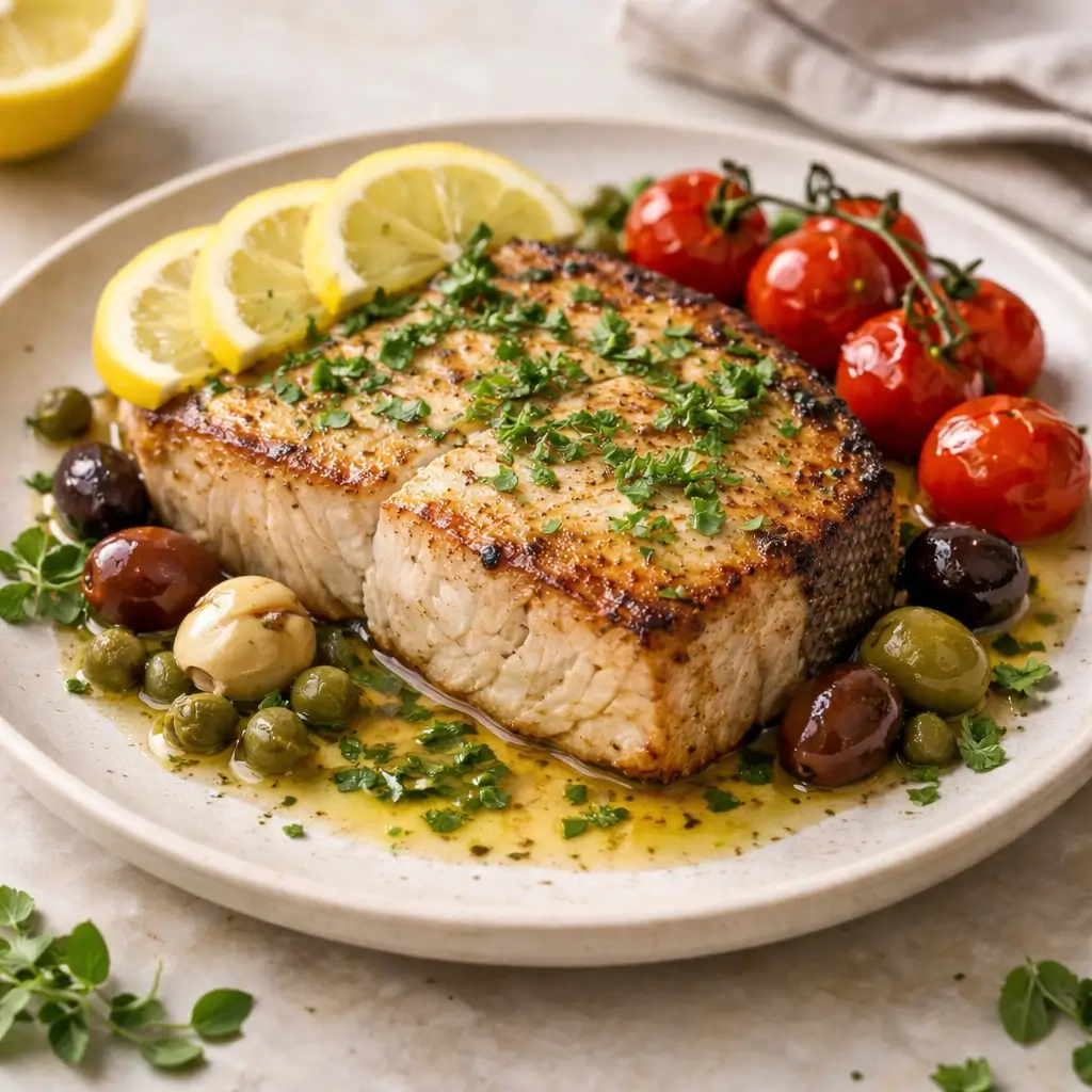 Mediterranean-Garlic-Lemon-Herb Oven-Baked-Swordfish-3