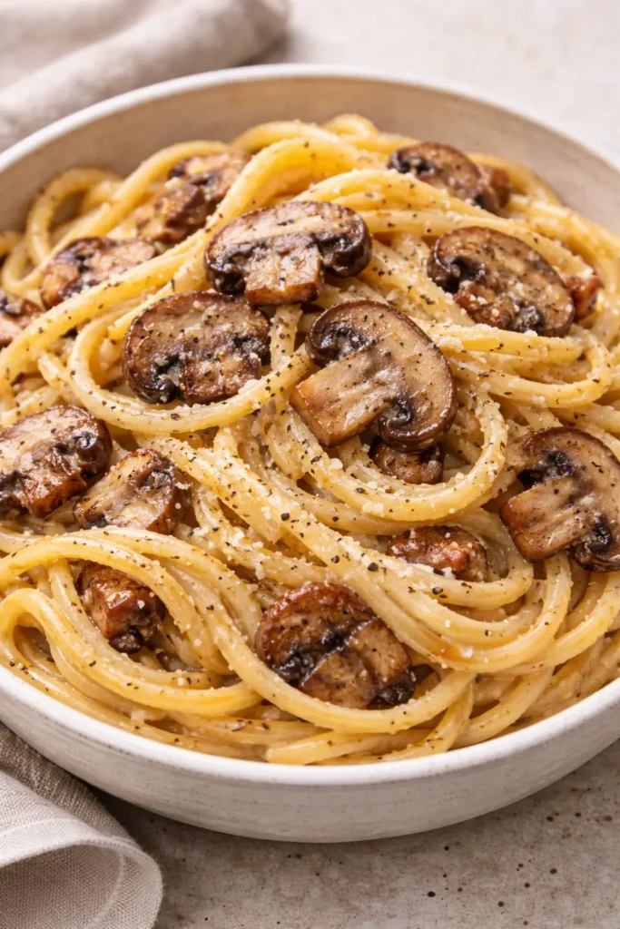 Mushroom-Carbonara-Variation