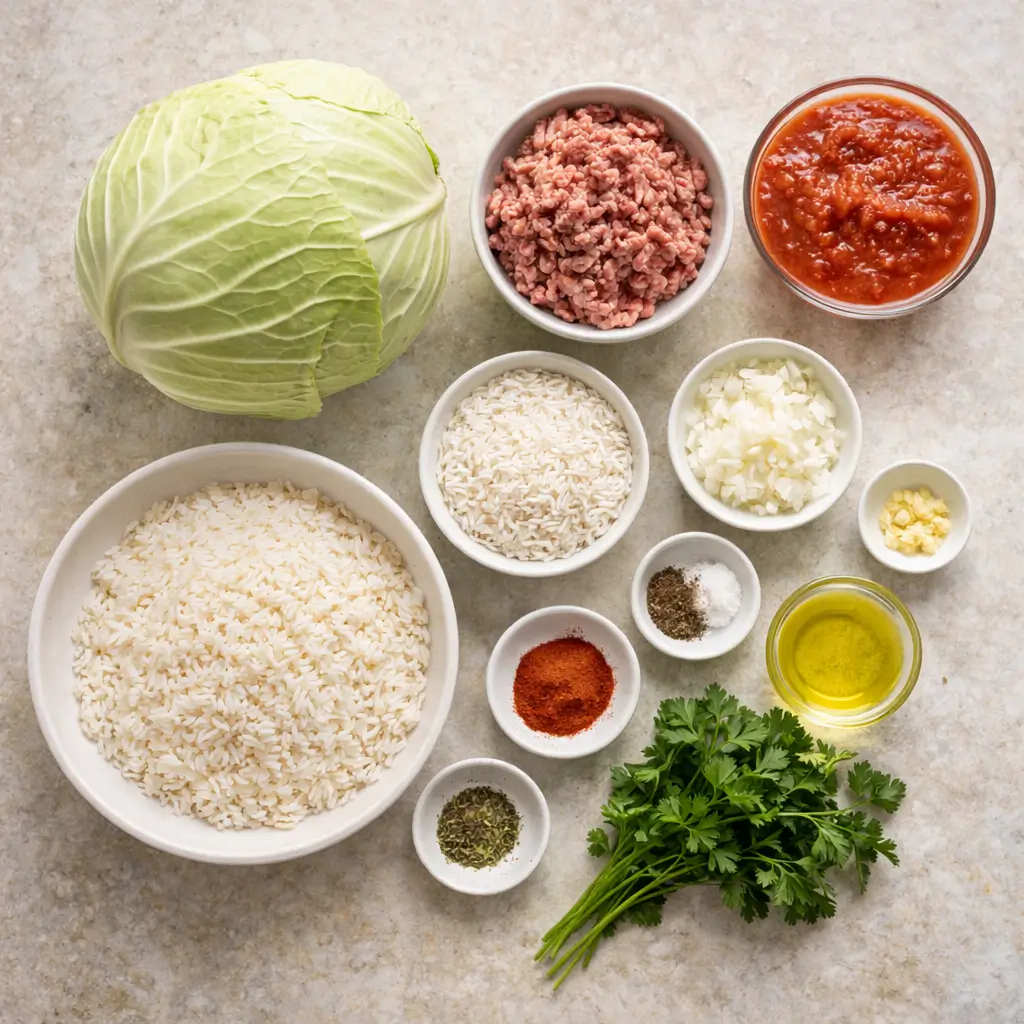 Stuffed-Cabbage-Rolls-ingredients
