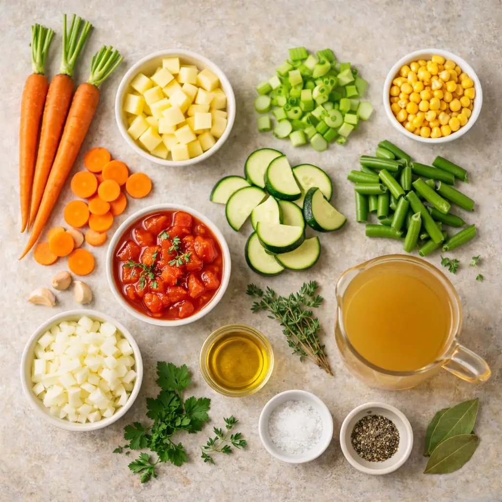 Vegetable-Soup-Recipe-ingredients