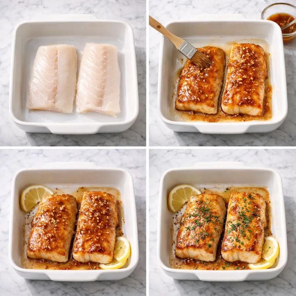 Baked-Honey-Marinated-Cod-Recipe-steps