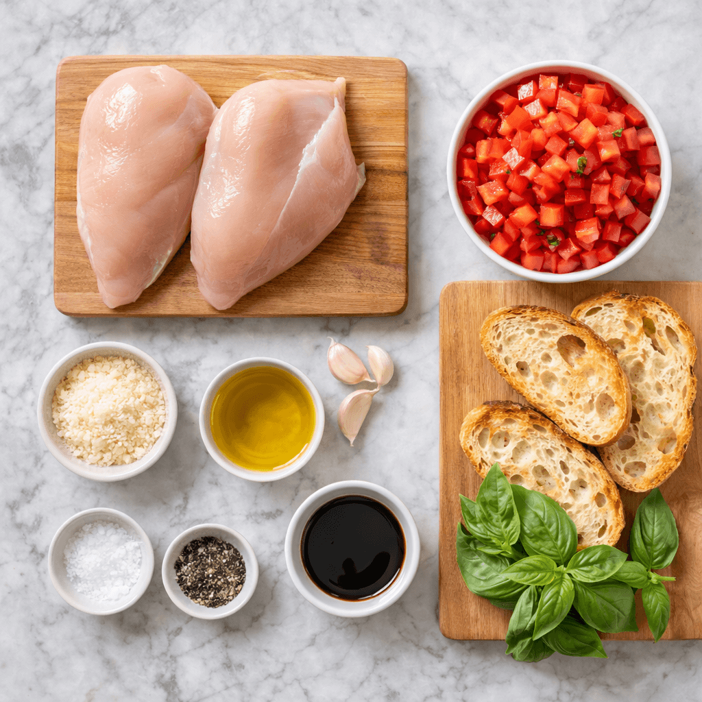 Bruschetta-Chicken-ingredients